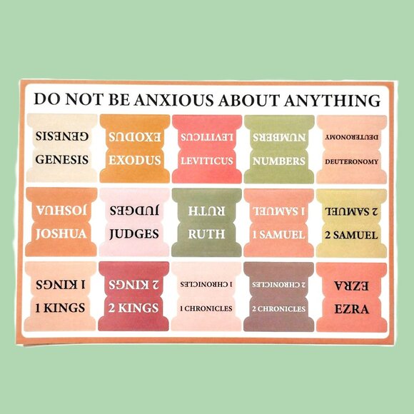 Laminated Bible Tabs ~ Large Print ~ Modern Earth-Tone Colors ~ Placement Guide - Picture 6 of 13